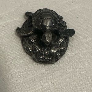 Pewter Sea Turtle Statue